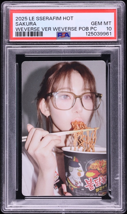 2025 Le Sserafim 5th Mini Album Hot Photocards Weverse Ver Pre-Order Bonus Sakura PSA 10 GEM