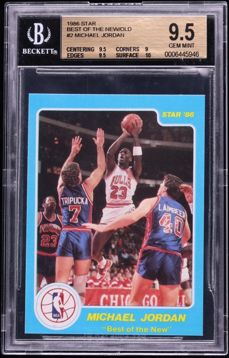 1986 Star Best Of The New Old Michael Jordan ROOKIE #2 BGS 9.5 GEM MINT