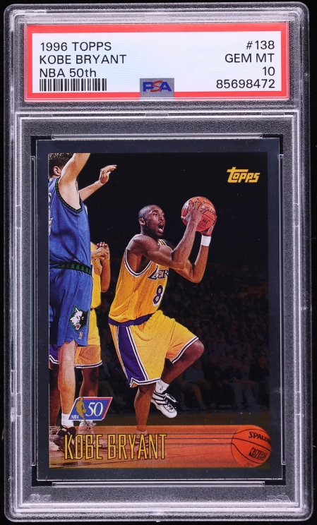 1996 Topps NBA 50th Kobe Bryant ROOKIE #138 PSA 10 GEM MINT