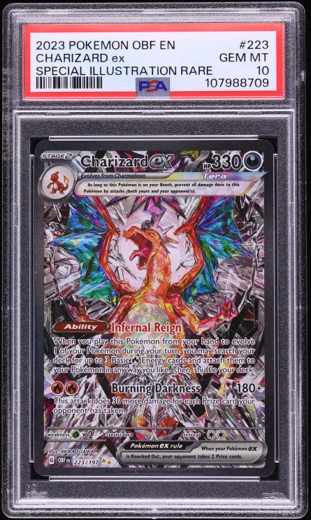 2023 Pokemon Scarlet & Violet Obsidian Flames SIR Charizard EX #223 PSA 10 GEM MINT
