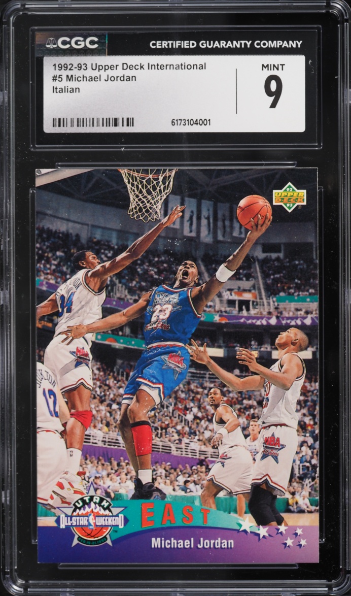 1992 Upper Deck International Italian Michael Jordan #5 CGC 9 MINT
