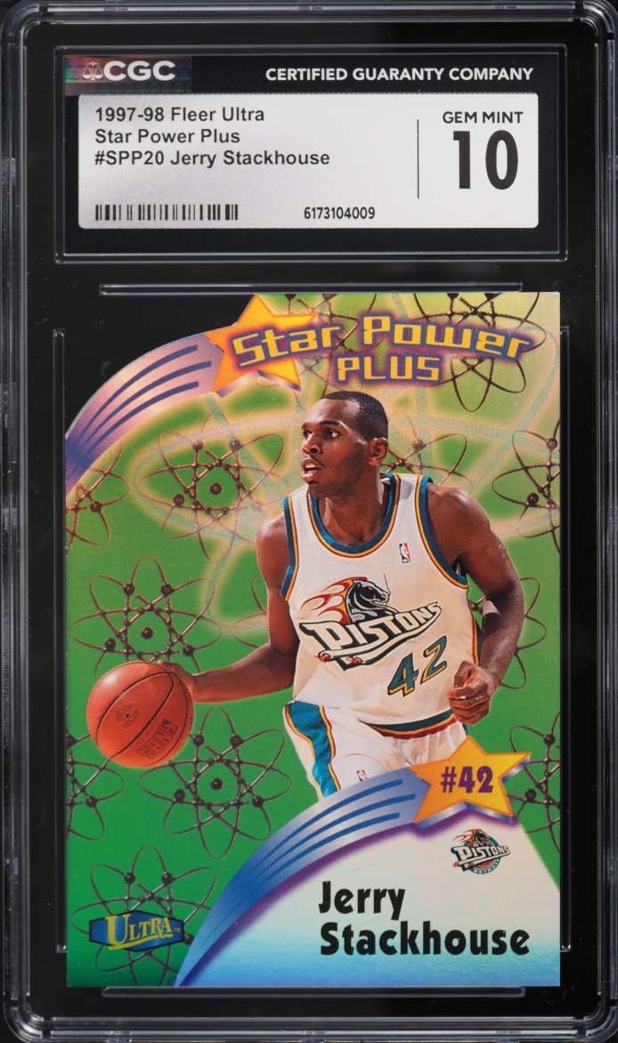 1997 Ultra Star Power Plus Die-Cut Jerry Stackhouse #SPP20 CGC 10 GEM MINT