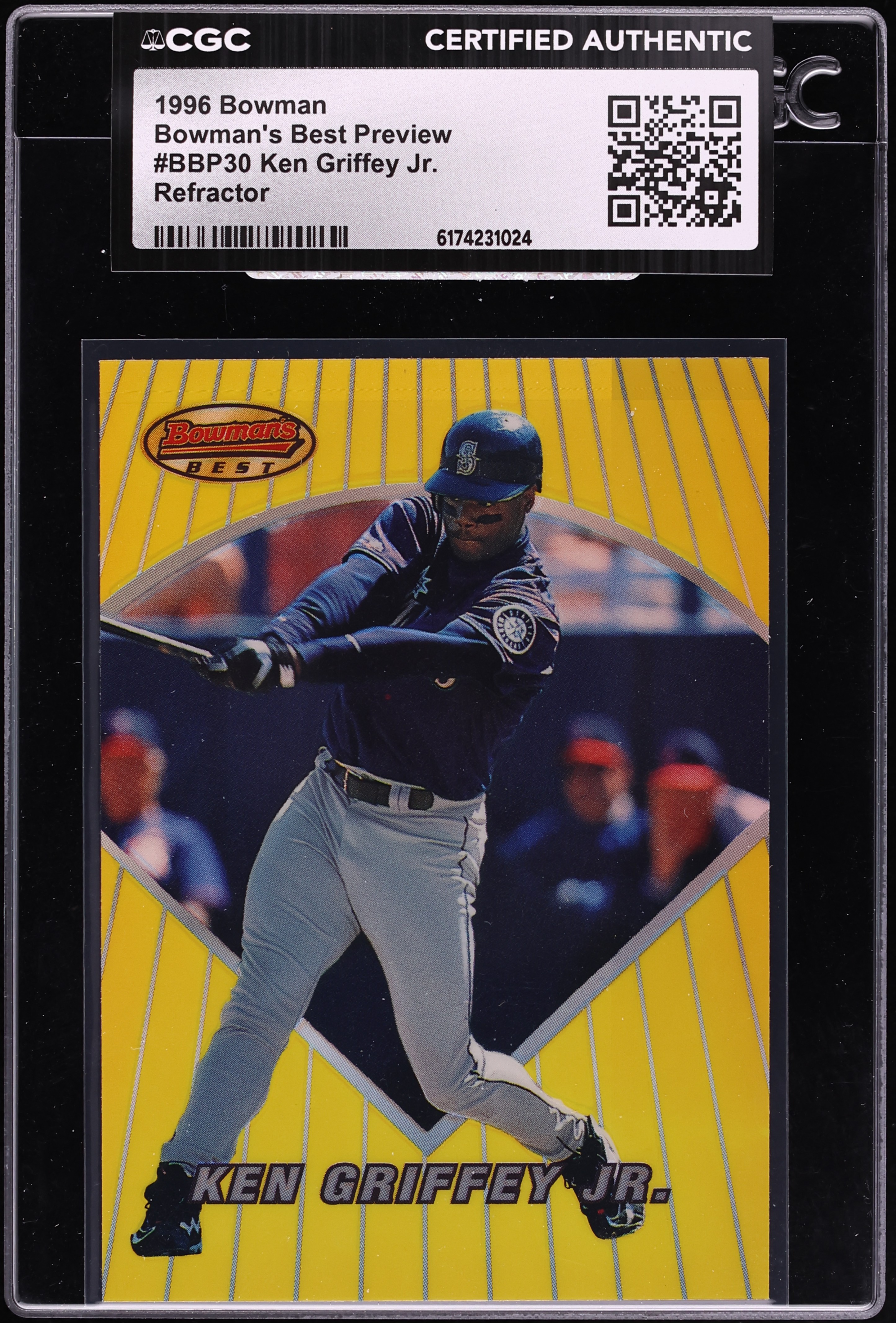 1996 Bowman's Best Preview Refractor Ken Griffey Jr. #BBP30 CGC