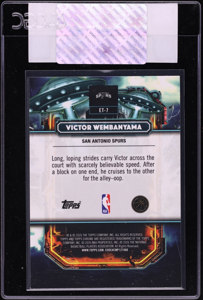 2025 Topps Chrome Cosmic Extraterrestrial Talent Victor Wembanyama #ET-7 CGC AUTH