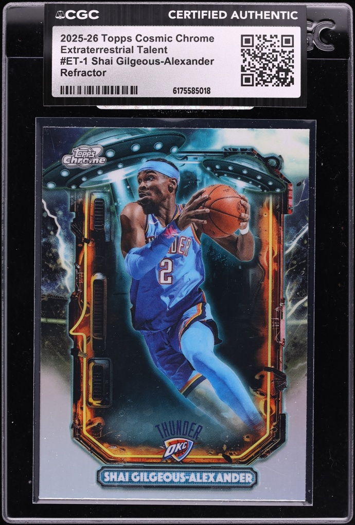 2025 Topps Chrome Cosmic Extraterrestrial Talent Refractor Shai Gilgeous-Alexander CGC AUTH