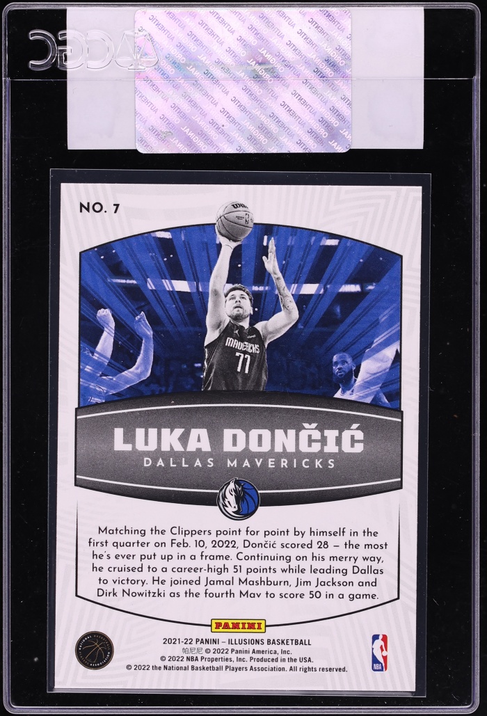 2021 Panini Illusions Operation Detonation Orange Luka Doncic #7 CGC AUTH