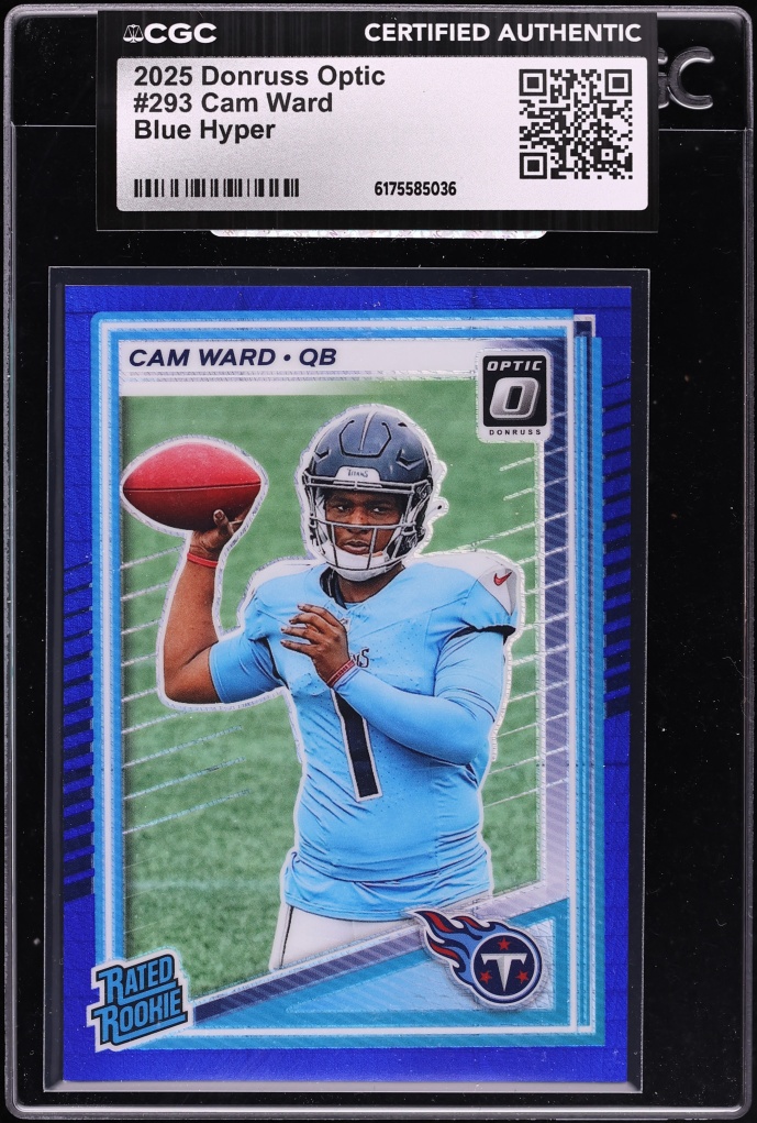 2025 Donruss Optic Blue Hyper Cam Ward ROOKIE #293 CGC AUTH