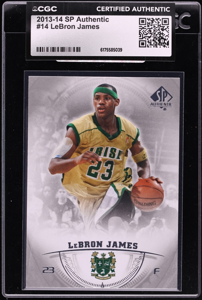 2013 SP Authentic LeBron James #14 CGC AUTH
