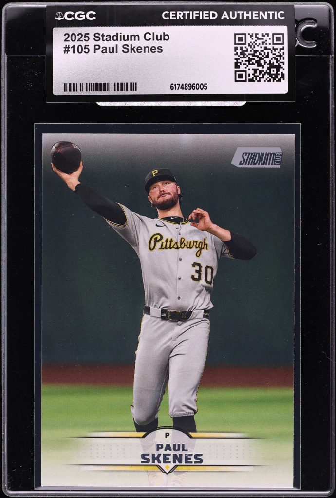 2025 Stadium Club Paul Skenes #105 CGC AUTH