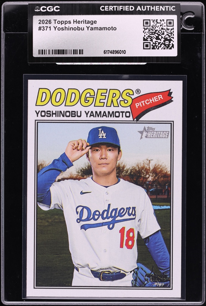 2026 Topps Heritage Yoshinobu Yamamoto #371 CGC AUTH