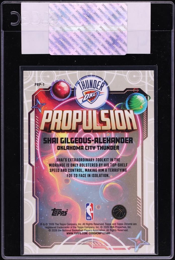 2025 Topps Chrome Cosmic Propulsion Shai Gilgeous-Alexander #PRP-1 CGC AUTH