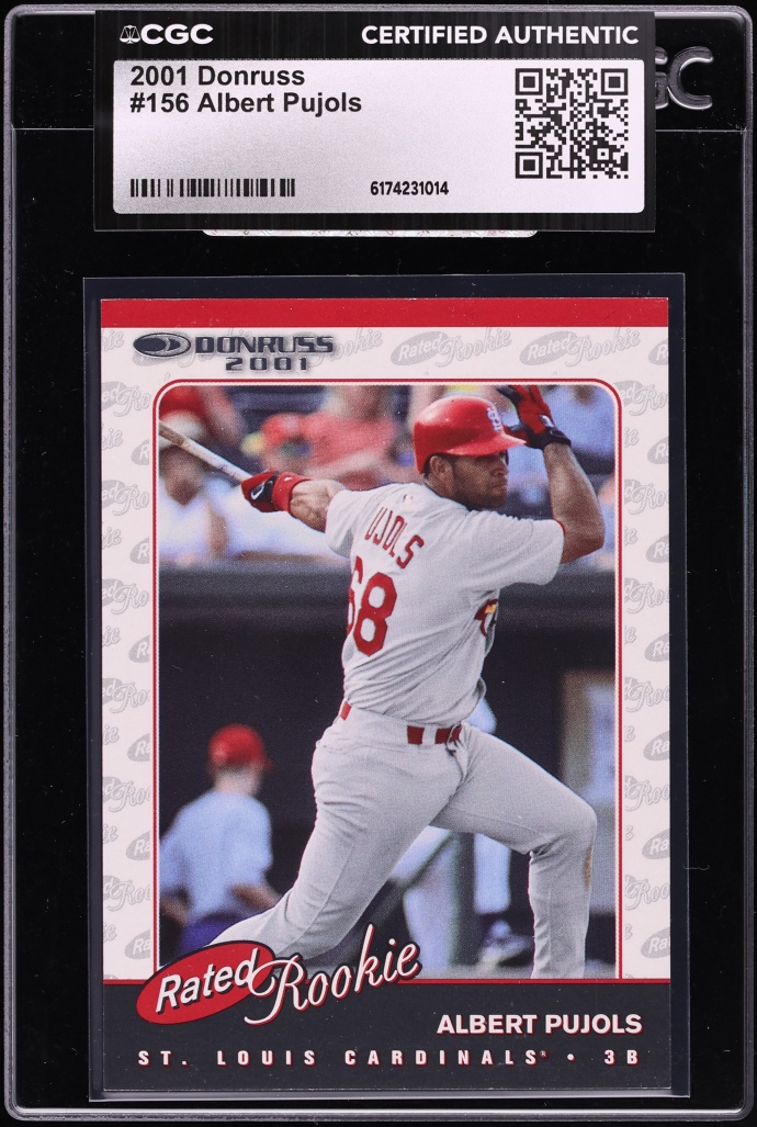 2001 Donruss Albert Pujols ROOKIE /500 #156 CGC AUTH