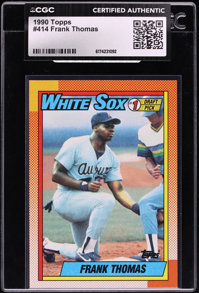 1990 Topps Frank Thomas ROOKIE #414 CGC AUTH