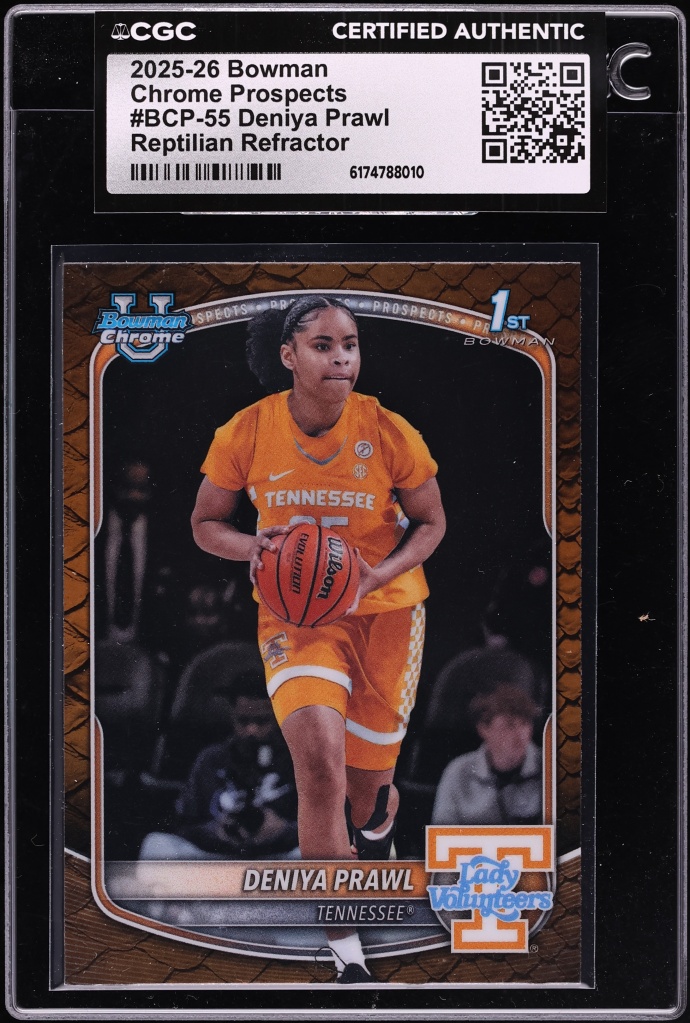 2025 Bowman Chrome Reptilian Refractor Deniya Prawl PROSPECT #BCP-55 CGC AUTH