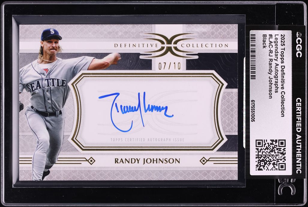 2025 Topps Definitive Collection Legendary Black Randy Johnson AUTO /10 #LAC-RJ CGC AUTH