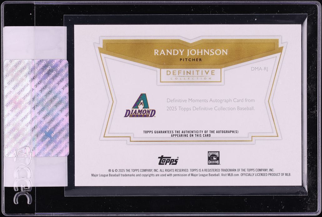 2025 Topps Definitive Collection Definitive Moments Randy Johnson AUTO /10 #DMA-RJ CGC AUTH