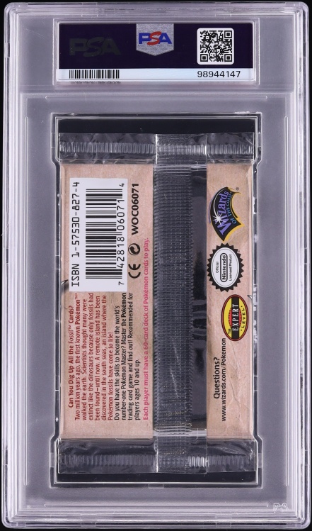 1999 Pokemon Fossil 1st Edition Zapdos Foil Pack PSA 10 GEM MINT