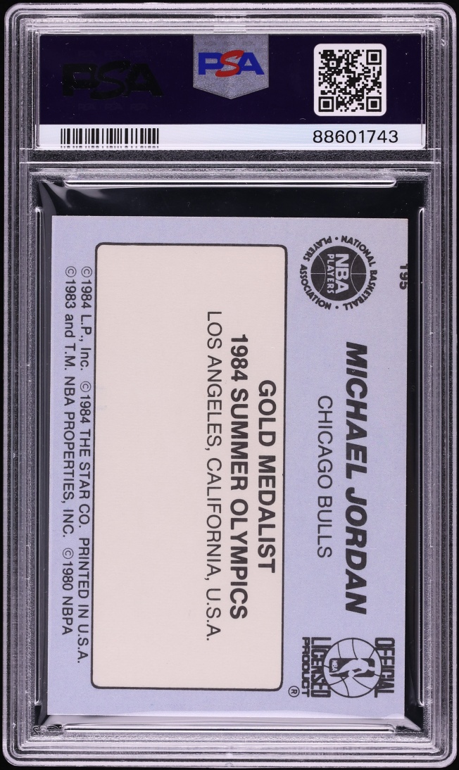 1984 Star Basketball Michael Jordan ROOKIE #195 PSA 7 NRMT