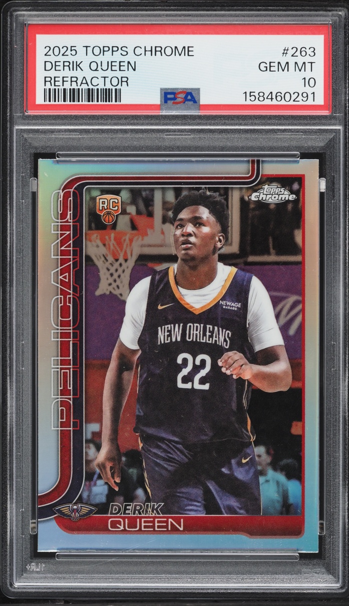 2025 Topps Chrome Refractor Derik Queen ROOKIE #263 PSA 10 GEM MINT