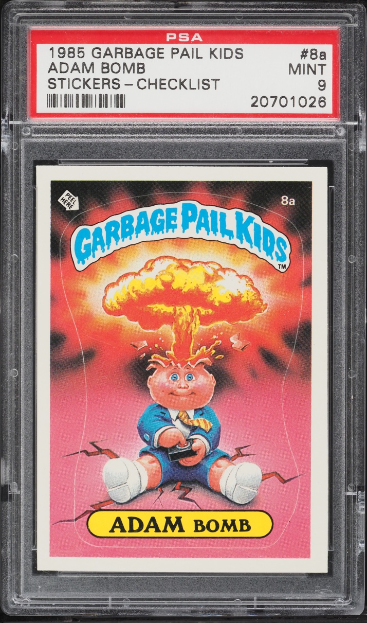 1985 Topps Garbage Pail Kids Stickers Adam Bomb CHECKLIST #8a PSA 9 MINT