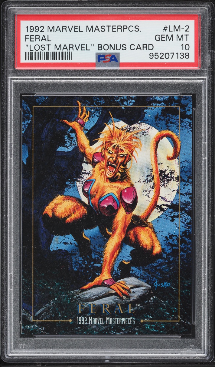 1992 Skybox Marvel Masterpieces Lost Marvel Bonus Card Feral #LM-2 PSA 10 GEM MINT
