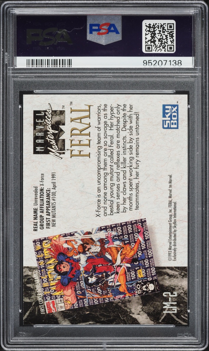 1992 Skybox Marvel Masterpieces Lost Marvel Bonus Card Feral #LM-2 PSA 10 GEM MINT