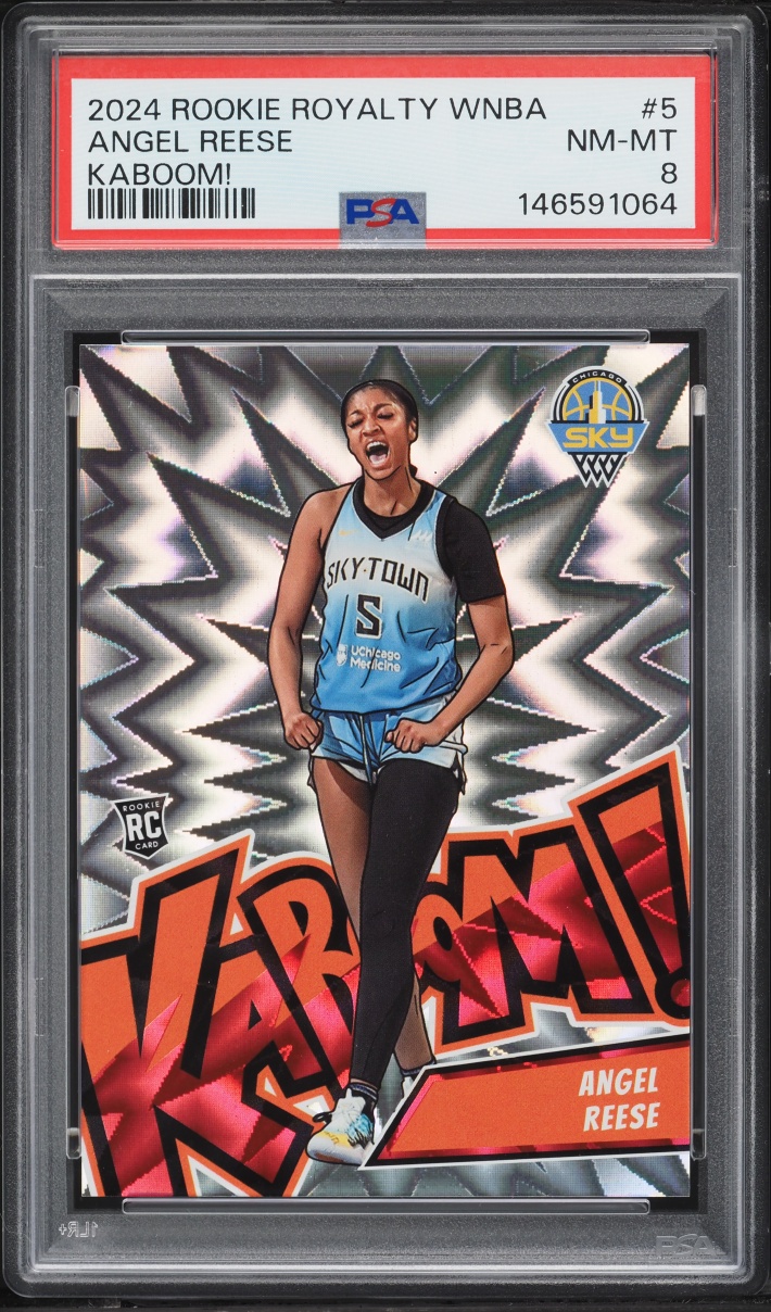 2024 Panini Royalty WNBA Kaboom! Angel Reese ROOKIE #5 PSA 8 NM-MT