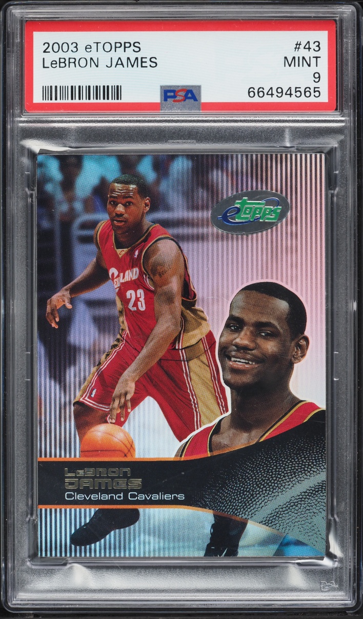 2003 eTopps Basketball LeBron James ROOKIE #43 PSA 9 MINT