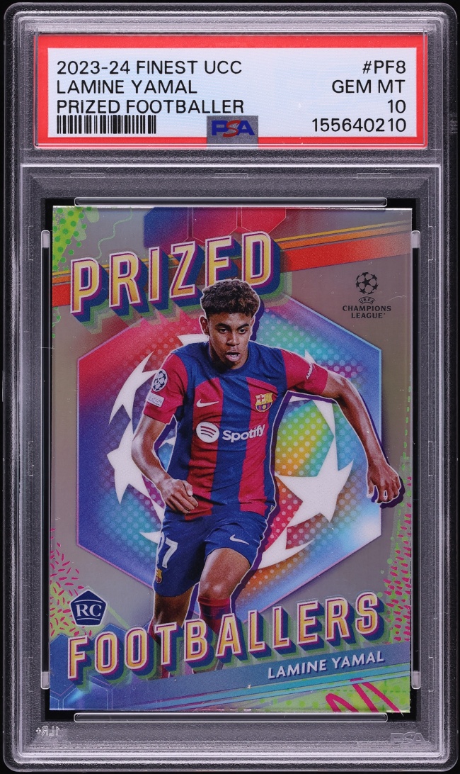 2023 Finest UEFA Club Competitions Prized Footballers Lamine Yamal ROOKIE #PF-8 PSA 10 GEM MINT