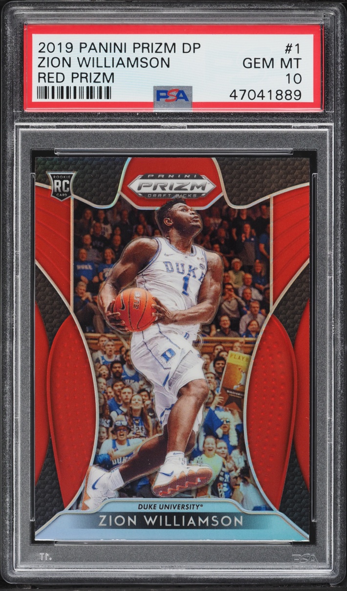 2019 Panini Prizm Draft Picks Red Zion Williamson ROOKIE #1 PSA 10 GEM MINT
