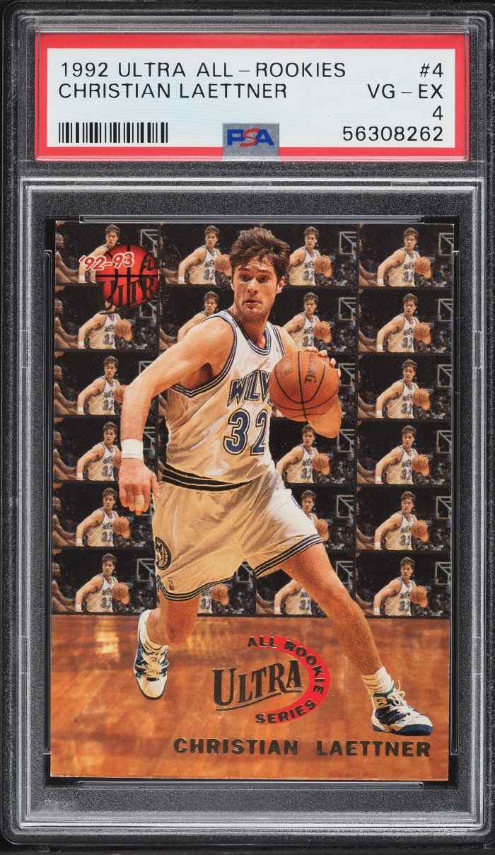 1992 Ultra All Rookies Christian Laettner ROOKIE #4 PSA 4 VGEX