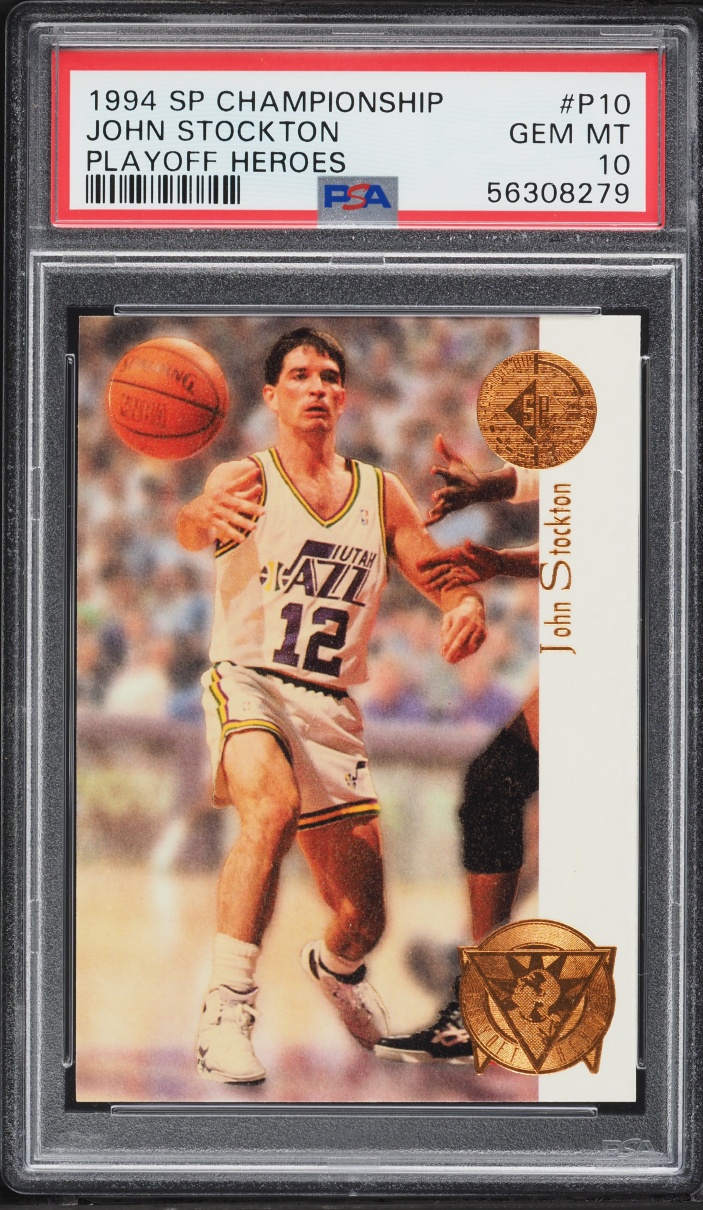 1994 SP Championship Playoff Heroes John Stockton #P10 PSA 10 GEM MINT