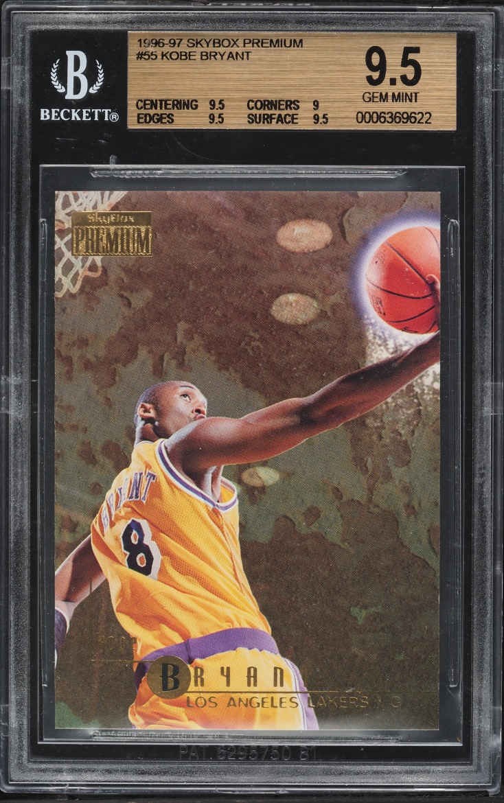 1996 Skybox Premium Kobe Bryant ROOKIE #55 BGS 9.5 GEM MINT