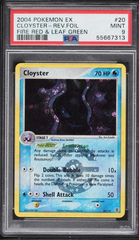 pokemon card cloyster Shellder 2 set Top Sun 1995 NM Green Back Japane Water Colorless Shell Grab (30) Flip a coin Cloyster Cards | Dex -