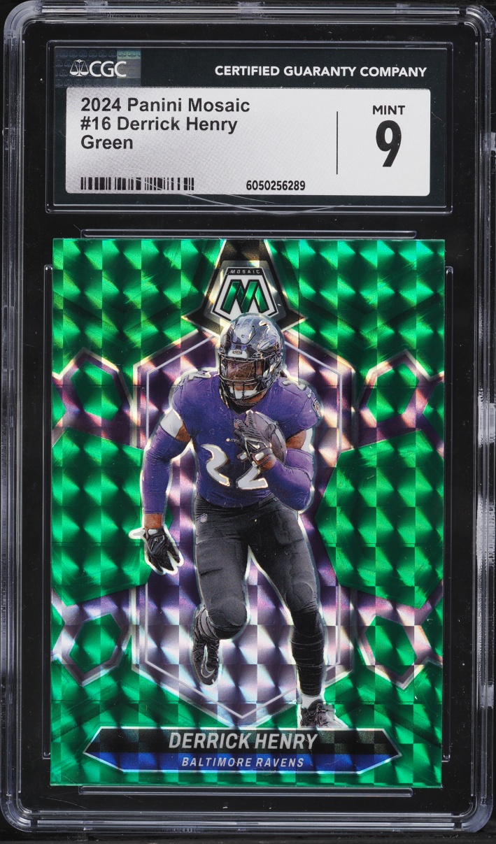2024 Panini Mosaic Green Derrick Henry #16 CGC 9 MINT