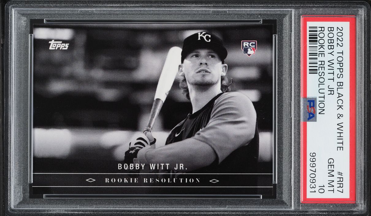 2022 Topps Black & White Resolution Bobby Witt Jr ROOKIE #RR-7 PSA 10 GEM MINT