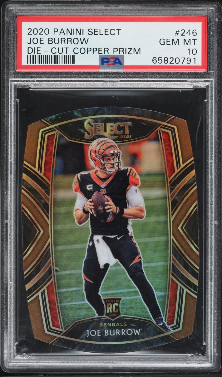 2020 Select Club Level Die-Cut Copper Prizm Joe Burrow ROOKIE /355 #246 PSA 10 GEM MINT