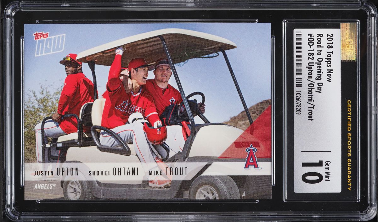 2018 Topps Now Road To Opening Day Justin Upton Mike Trout Shohei Ohtani ROOKIE #OD-182 CSG 10