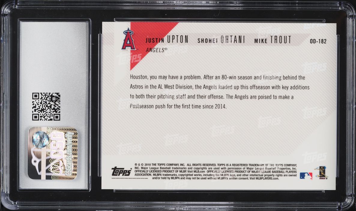 2018 Topps Now Road To Opening Day Justin Upton Mike Trout Shohei Ohtani ROOKIE #OD-182 CSG 10