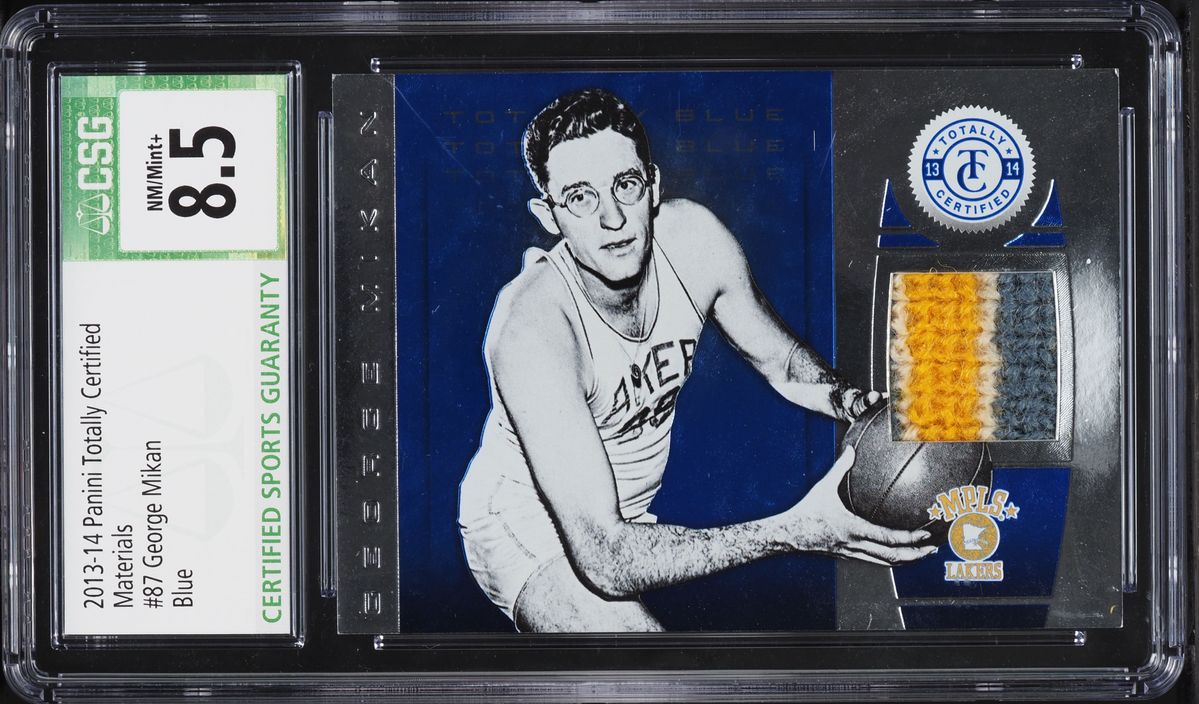 2013 Totally Certified Materials Blue George Mikan /3 #87 CSG 8.5 NM-MT+
