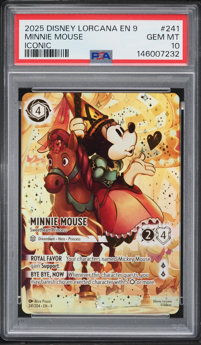 2025 Disney Lorcana Fabled Iconic Minnie Mouse Sweetheart Princess #241 PSA 10 GEM MINT