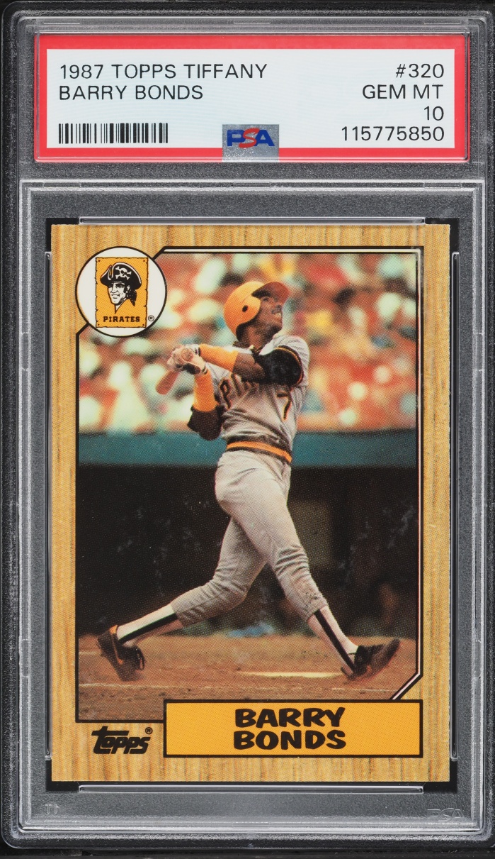 1987 Topps Tiffany Barry Bonds ROOKIE #320 PSA 10 GEM MINT