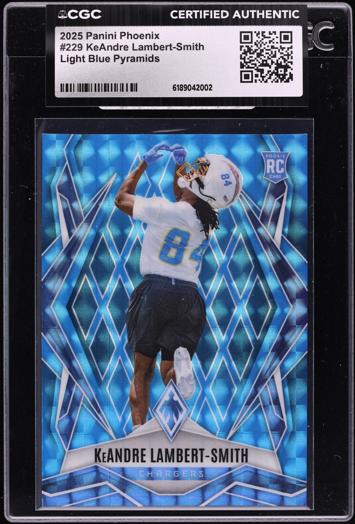2025 Panini Phoenix Football Light Blue Pyramids KeAndre Lambert-Smith #229