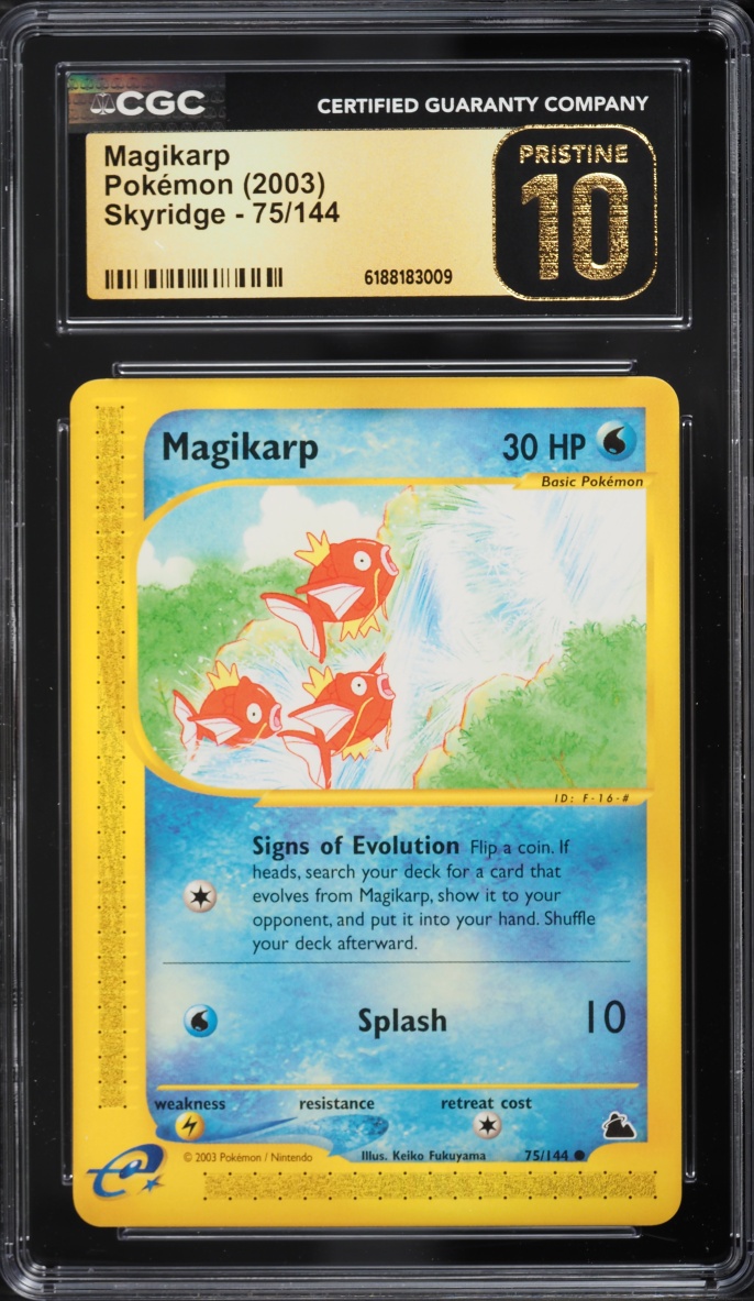 2003 Pokemon Skyridge Magikarp #75 CGC 10 PRISTINE