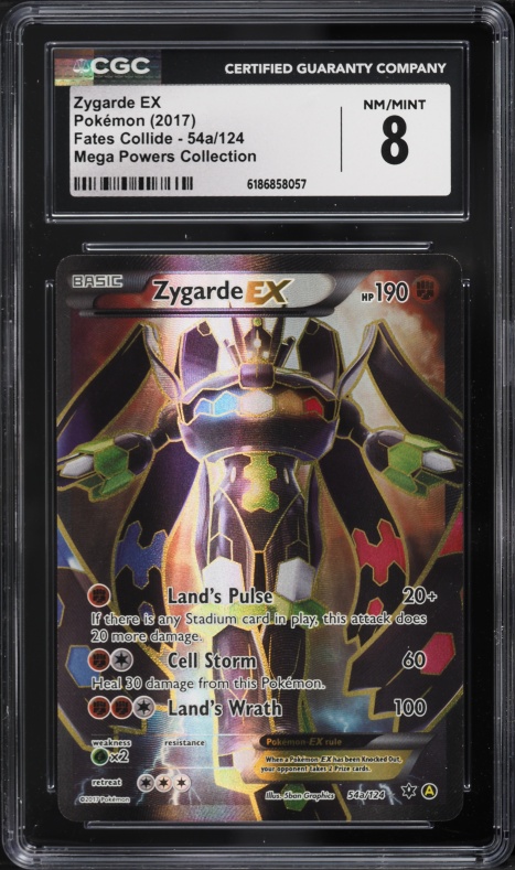 zygarde ex pokemon card price 2017 XY Fates Collide Mega Powers Collection Full Art #54a CGC 10 GEM MINT on Fanatics Collect this attack does 20 more damage Zygarde EX #54 Prices |
