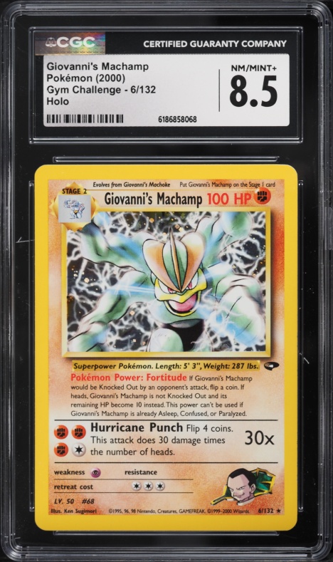 2000 Pokemon Gym Challenge Holo Giovanni's Machamp #6 CGC 8.5 NM-MT+