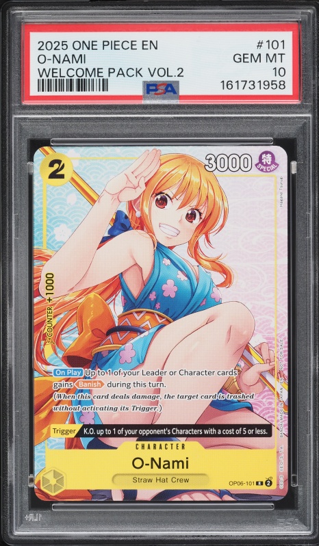 2025 One Piece Japanese 3rd Anniversary Set SR Alt Art Nami #054