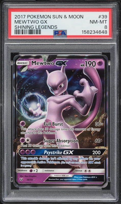 pokemon mewtwo gx card value 2017 Sun & Moon: Shining Legends #72/73 Holo (Full Art) Price Guide this item offers a spectacular aesthetic for a gallery Pokemon Single Card XY -
