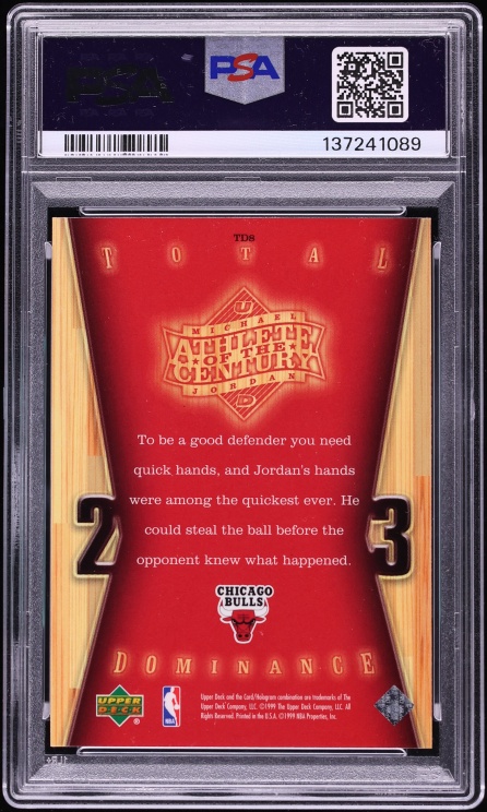 1999 Upper Deck MJ Athlete Of The Century Total Dominance Michael Jordan PSA 10 GEM MINT