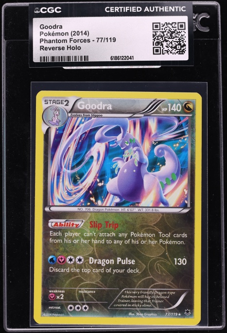 2014 Pokemon XY Phantom Forces Reverse Holo Goodra #77 CGC AUTH